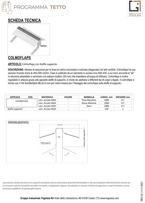 COLMOFLAPS - Programma Tetto