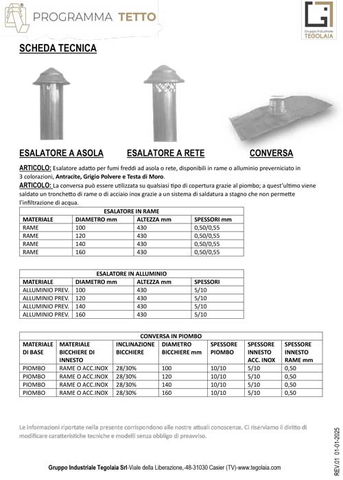 Esalatori - Programma Tetto